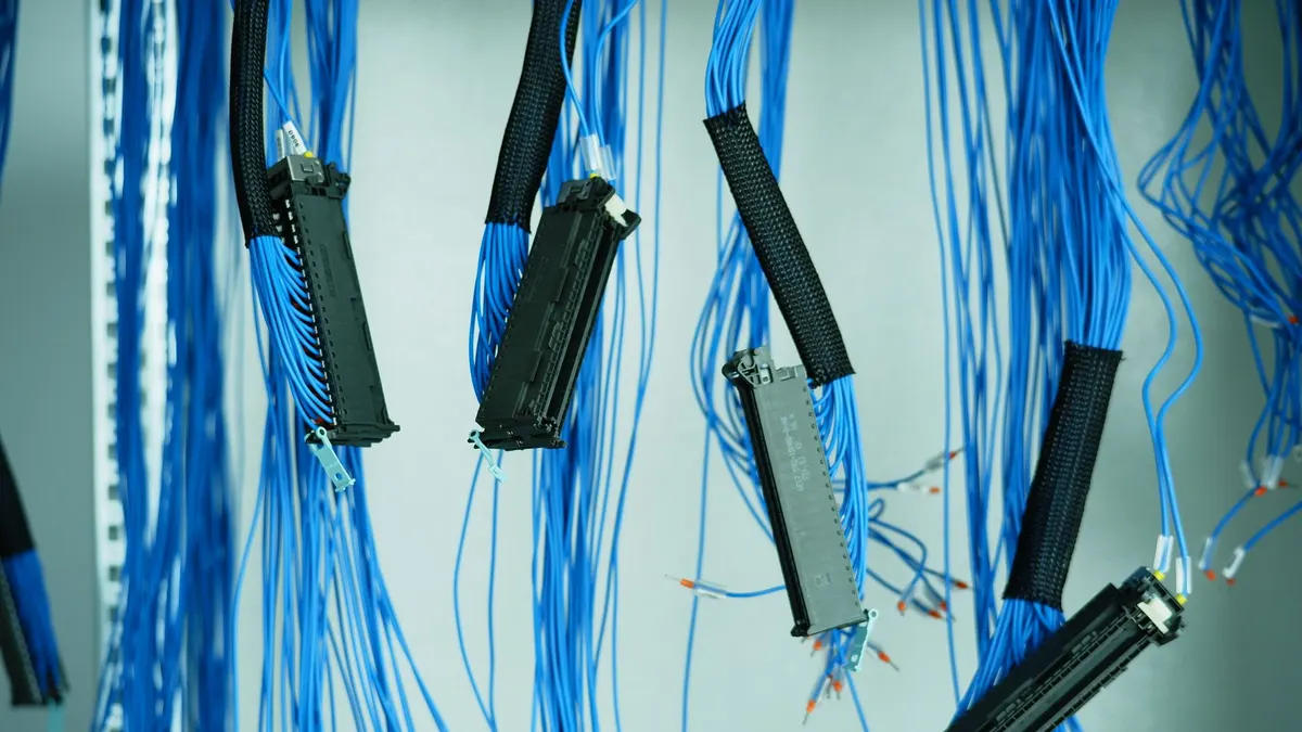 Wiring on an electrical panel