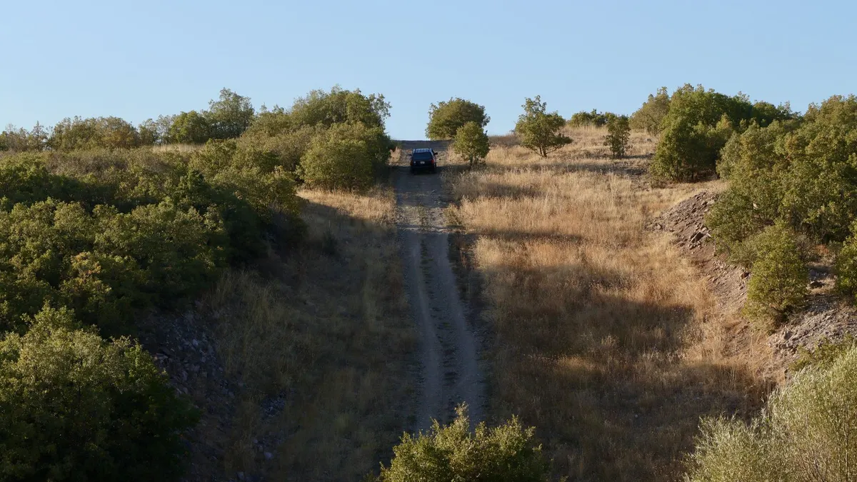 Pullout on a forest road